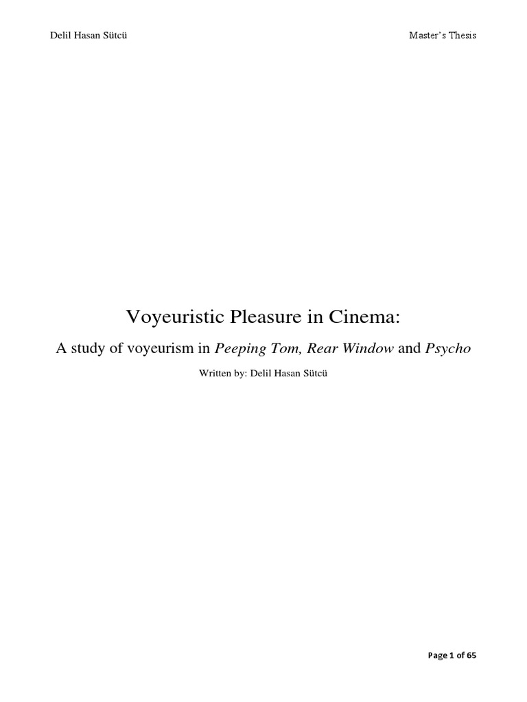 Voyeuristic Pleasure in Cinema PDF