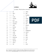 Daily Routine Vocabulary Matching