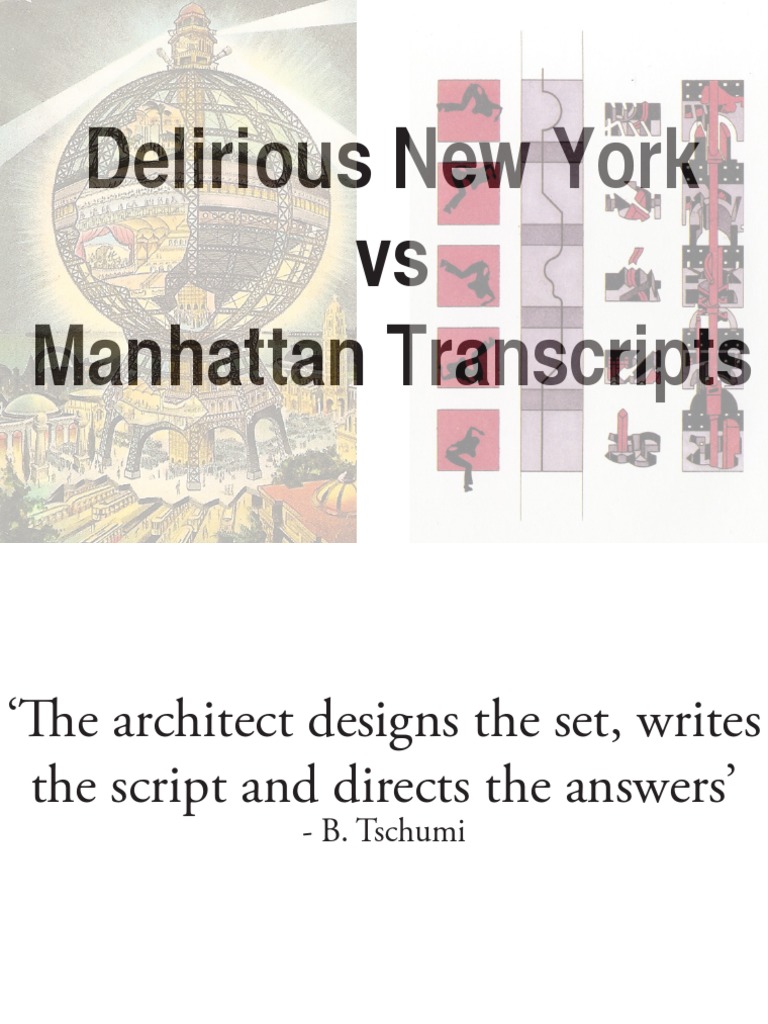 Delirious New York, Manhattan Transcripts, and Montage | PDF | Manhattan