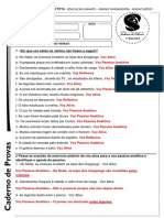 Gabarito Português - Exercício - Vozes 8º Ano