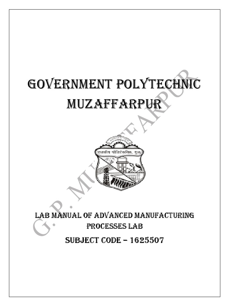 Government Polytechnic Muzaffarpur: SUBJECT CODE - 1625507 | Download ...