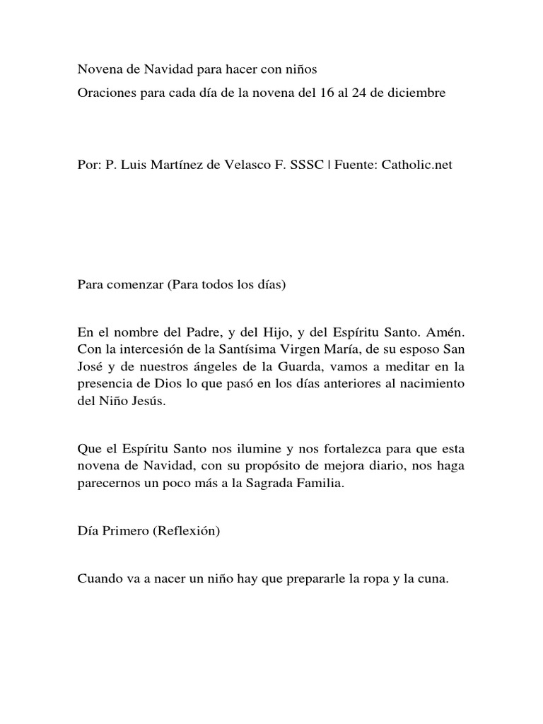 Novena de Navidad para Niños | PDF | María, madre de Jesús | Cristo ...
