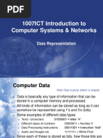 1007ICT Introduction To Computer Systems & Networks: Data Representation