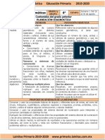 Planeación Didáctica Matemáticas Primaria 2019-2020