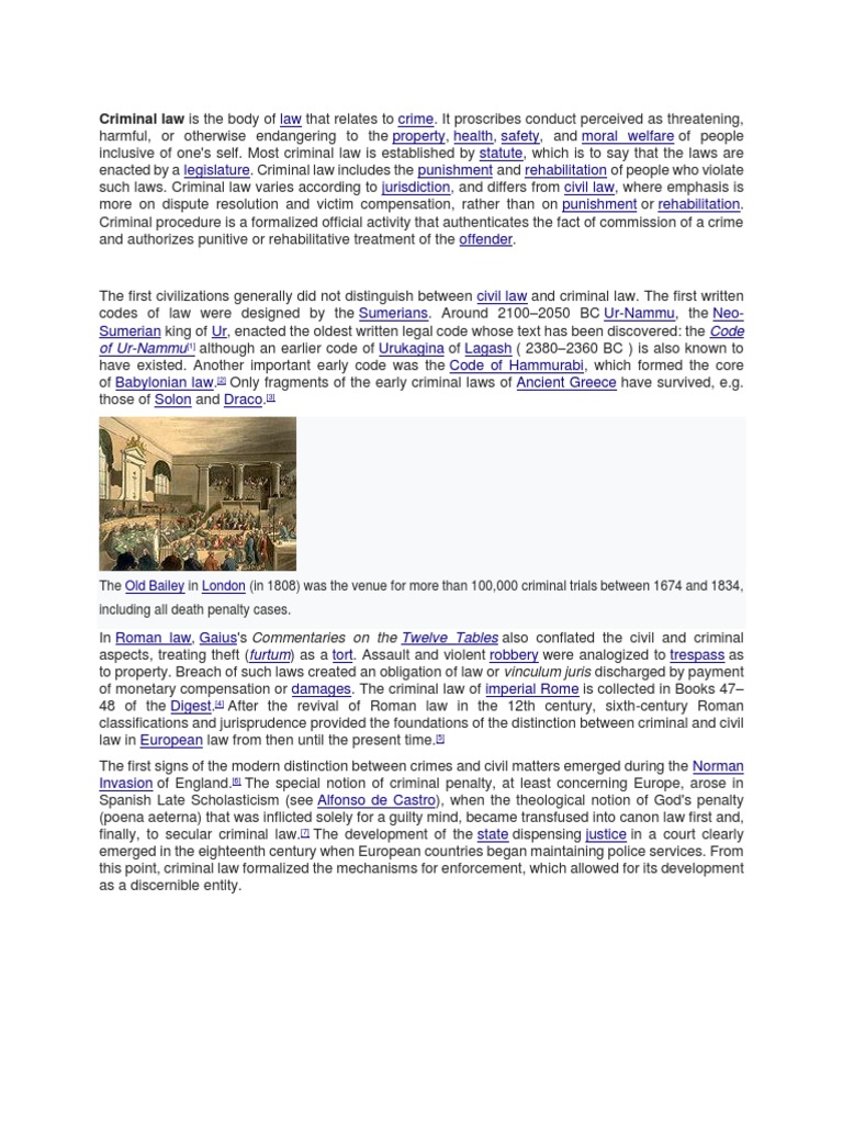 Criminal law history and development | PDF | Comparative Law | Criminal Law