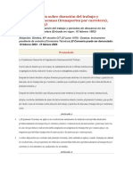 C153 - Convenio Sobre Duración Del Trabajo y Períodos de Descanso (Transportes Por Carretera)