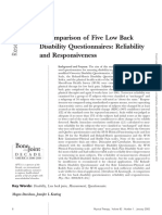 A Comparison of Five Low Back Disability Questionnaires: Reliability and Responsiveness