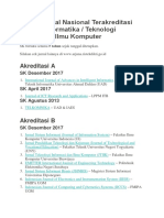 Daftar Jurnal Nasional Terakreditasi Bidang Informatika 2018