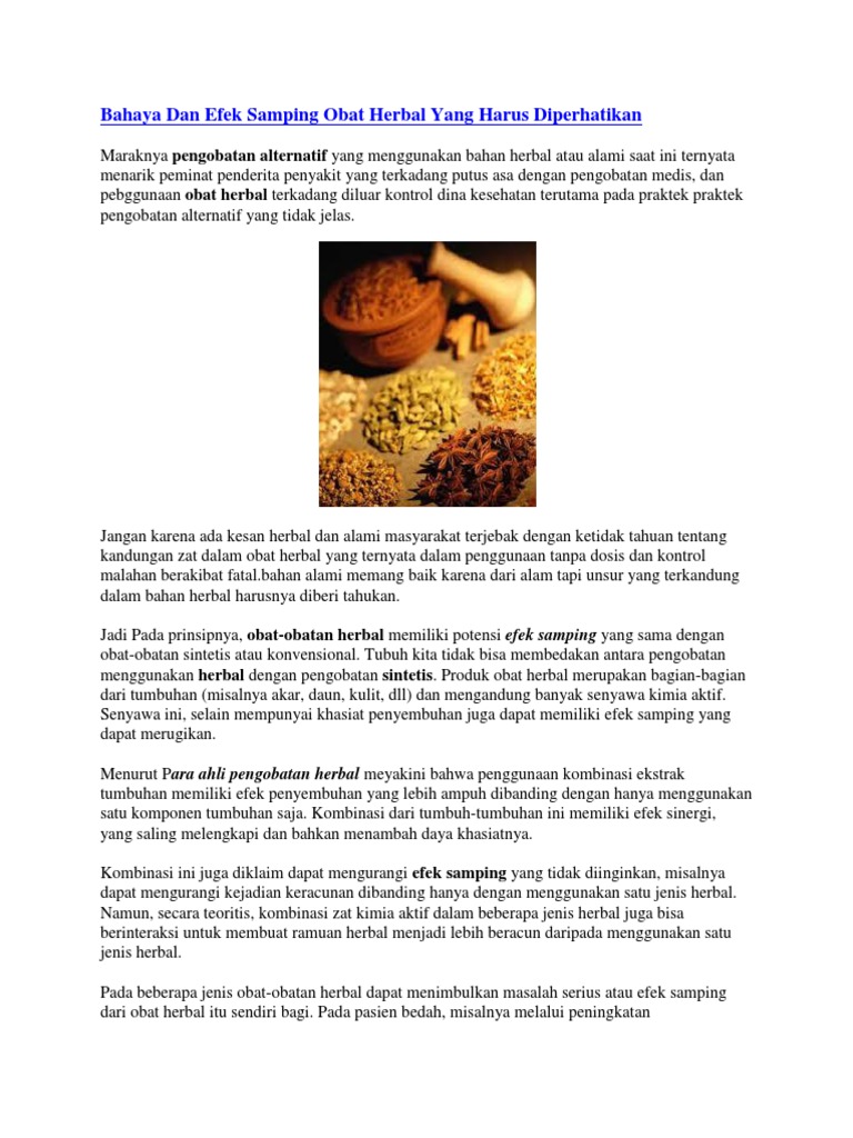 Indometasin sebagai salah satu bahan kimia berbahaya dalam obat herbal ilegal