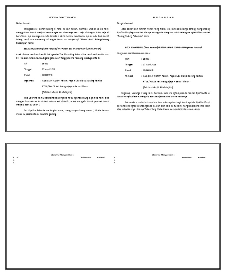 Draft Undangan Sulang Sulang Pahompu Docx