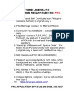 ARCHITECTURE LICENSURE EXAMINATION REQUIREMENTS ( PRC ) (1).doc