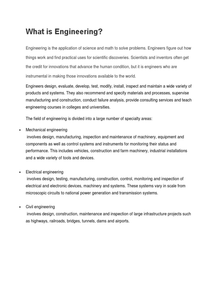 What Is Engineering PDF