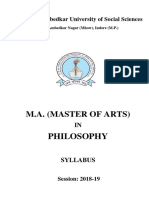 M A Philosophy