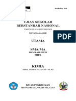 Kimia SMA/MA MIPA USBN 2018/2019