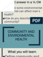 Community and Environmental Health 9