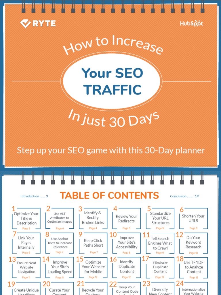 Boost SEO Traffic in 30 Days Guide | PDF | Search Engine Optimization ...