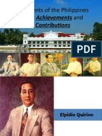 Presidents of The Philippines Their Achievements And: Contributions