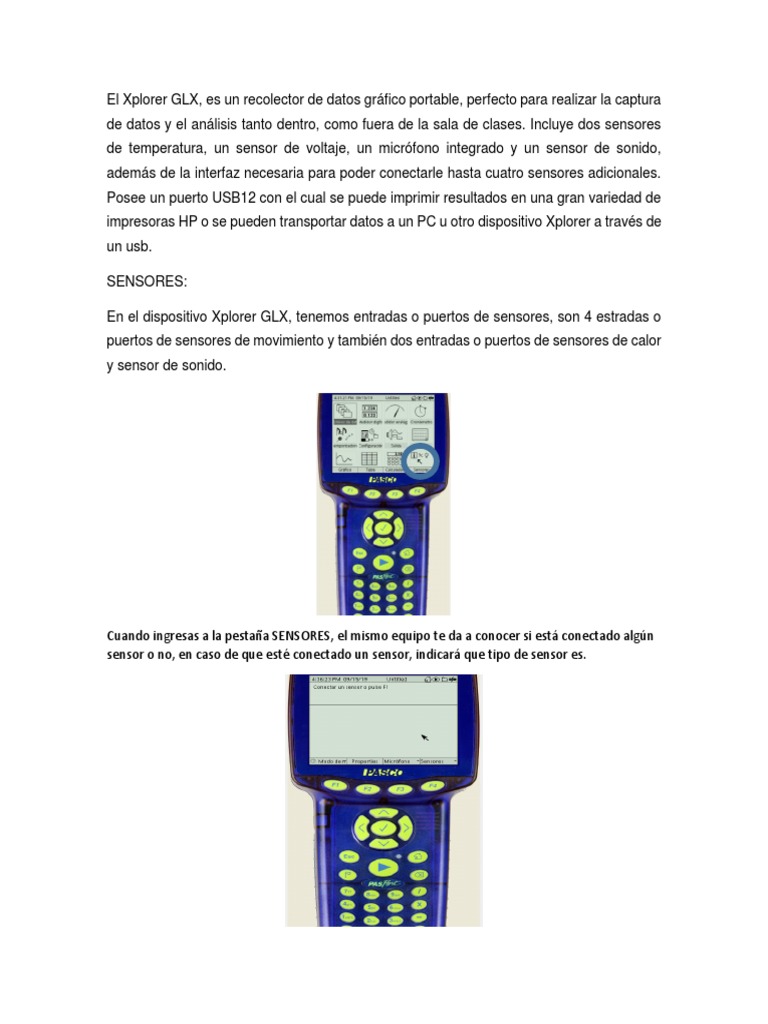 Recolector de Datos Xplorer GLX | PDF