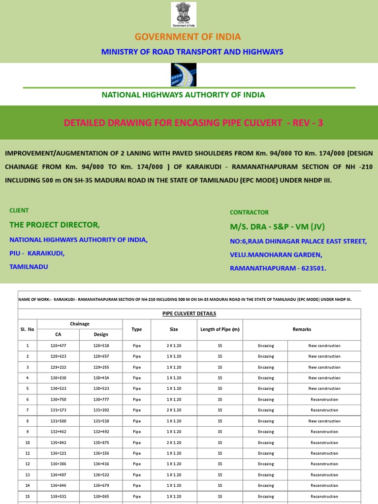 RCC Encasing Pipe Culvert | PDF | Infrastructure | Civil Engineering