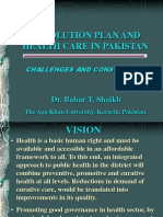 Devolution Plan and Health Care in Pakistan: Dr. Babar T. Shaikh