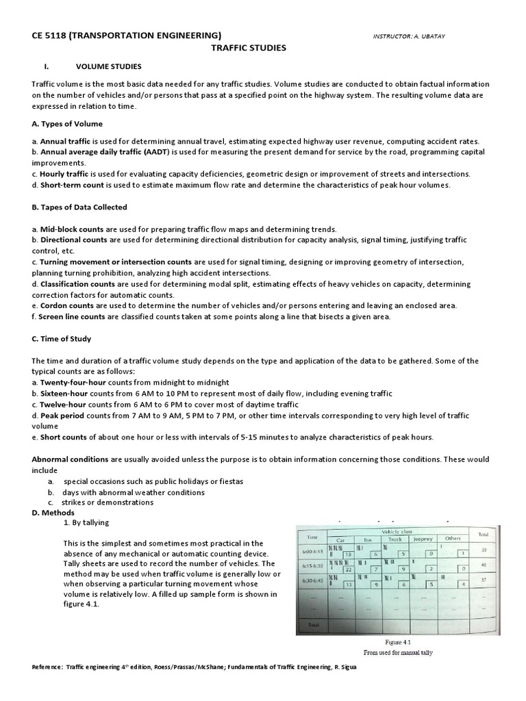 Traffic Volume and Speed Studies Overview | PDF | Traffic | Transport