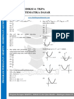 Soal Matematika Dasar Prediksi 4 SBMPTN 2018 Bimbingan Alumni UI