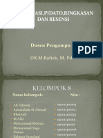 Presentasi, Pidato, Ringkasan Dan Resensi