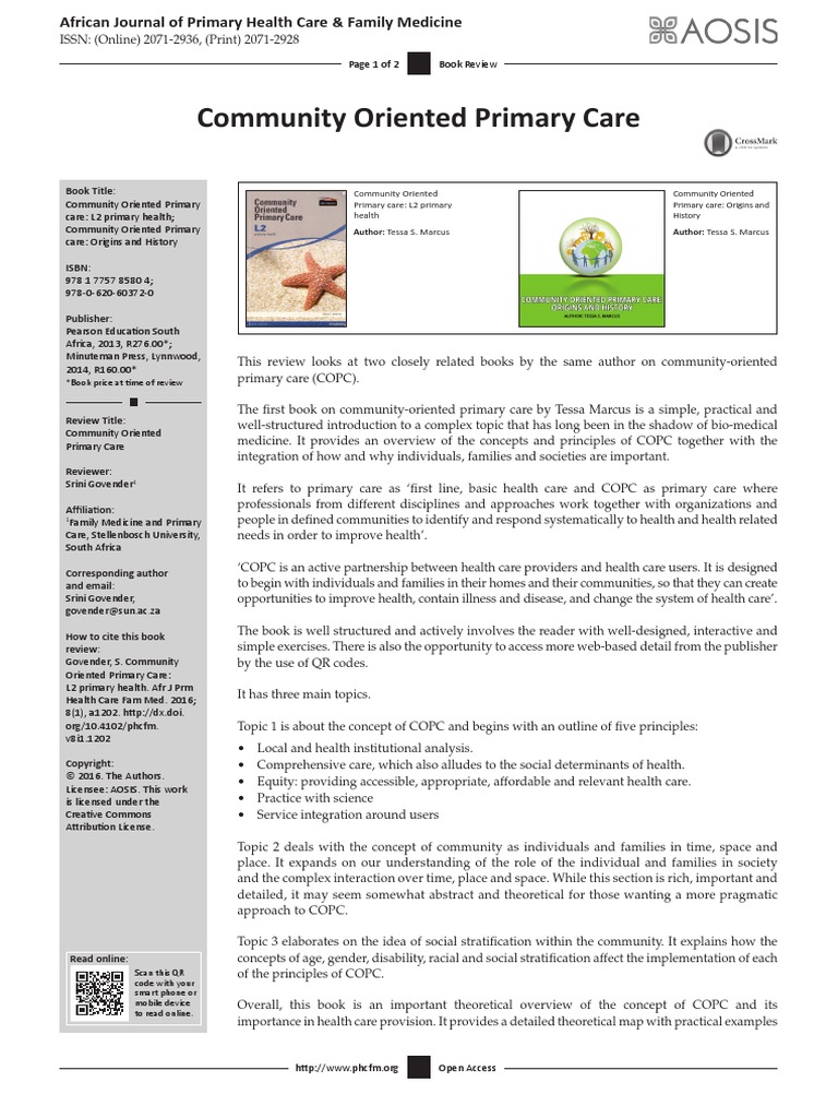 Community Oriented Primary Care: Book Title | PDF | Health Care | Books