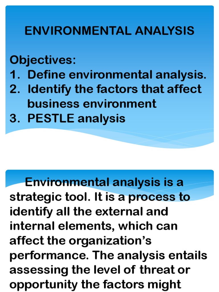 Objectives of Environmental Analysis | PDF | Regulation | Natural ...