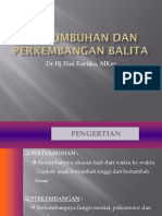 7.2 Pertumbuhan Dan Perkembangan Balita