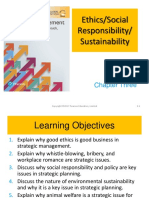 Ethics/Social Responsibility/ Sustainability: Chapter Three