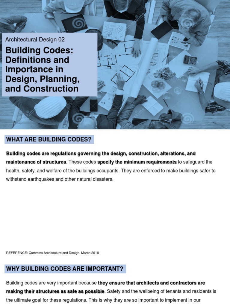 Building Codes Definitions and Importance in Design, Planning, and