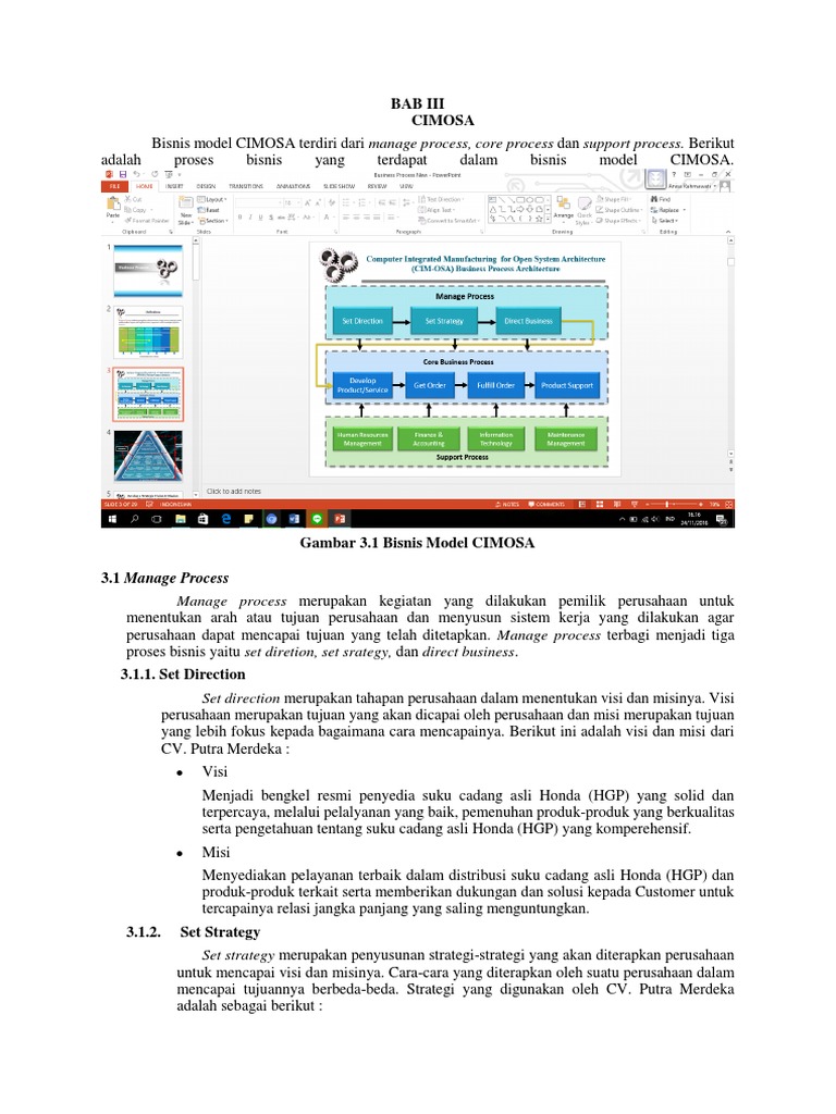 Contoh Penerapan CIMOSA Pada Perusahaan | PDF