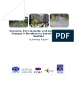 Economic, Environmental and Social Impact of Changes in Maintenance Spend On Roads in Scotland