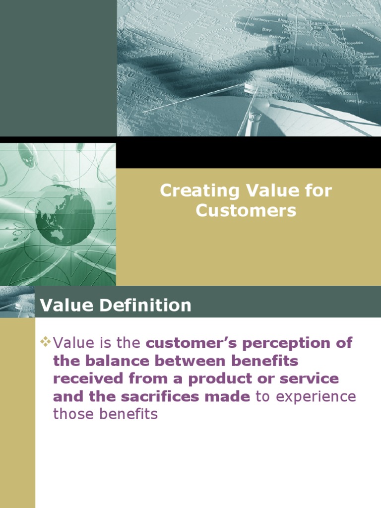 Creating Value For Customers Pdf Competition Risk