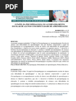 Artigo sobre dificuldade na aprendizagem