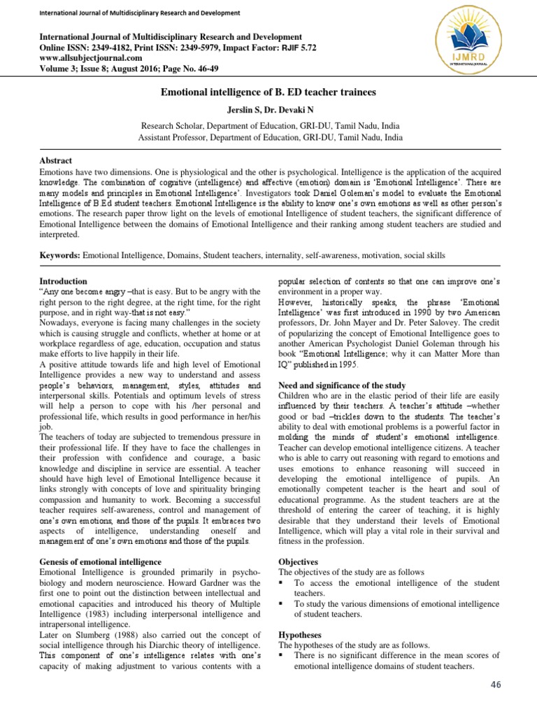 3 8 12 297 Pdf Emotional Intelligence Intelligence