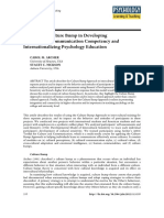 The Role of Culture Bump in Developing Intercultural Communication Competency and Internationalizing Psychology Education