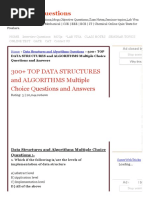 Data Structures Multiple Choice Questions | PDF | Array Data Structure ...