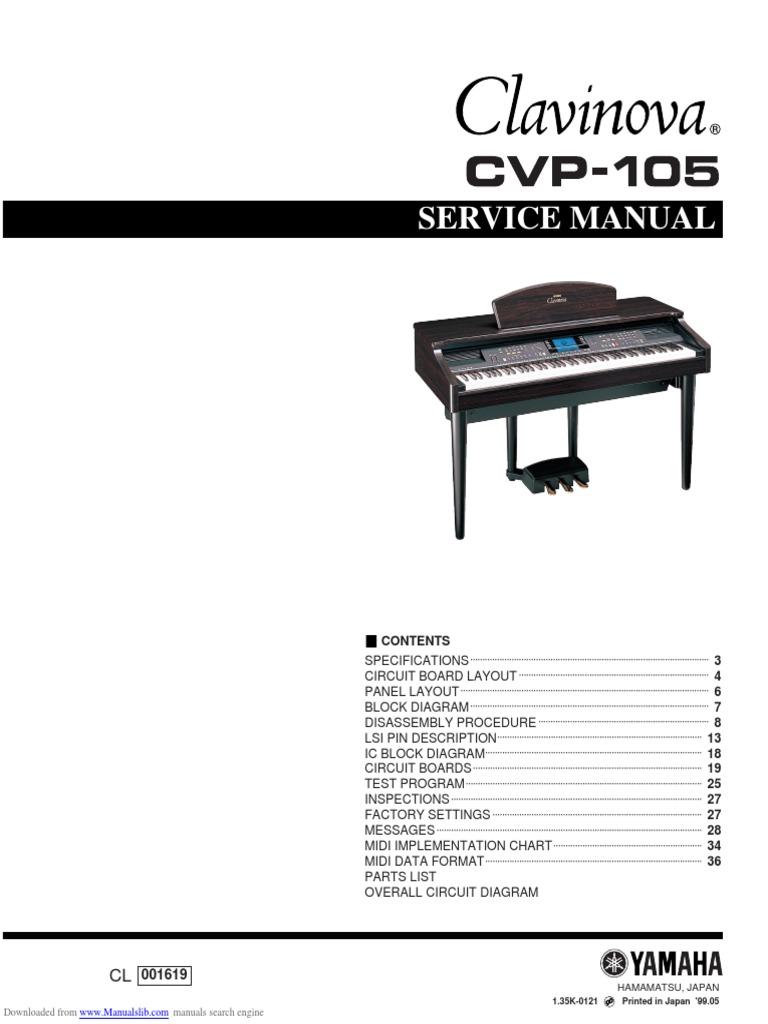 Clavinova CVP 105 | PDF | Piano | Solder