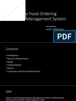 Online Food Ordering Database Management System: Presented By, Ashok S (1KG16CS013)