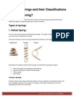 Types of Springs and Their Classifications