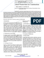 Secondary Treated Wastewater in Construction: Vidhya Lakshmi .A, Arul Gideon .R