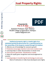 Intellectual Property Rights: Assistant Professor (Agril. Botany) RCSM College of Agriculture, Kolhapur