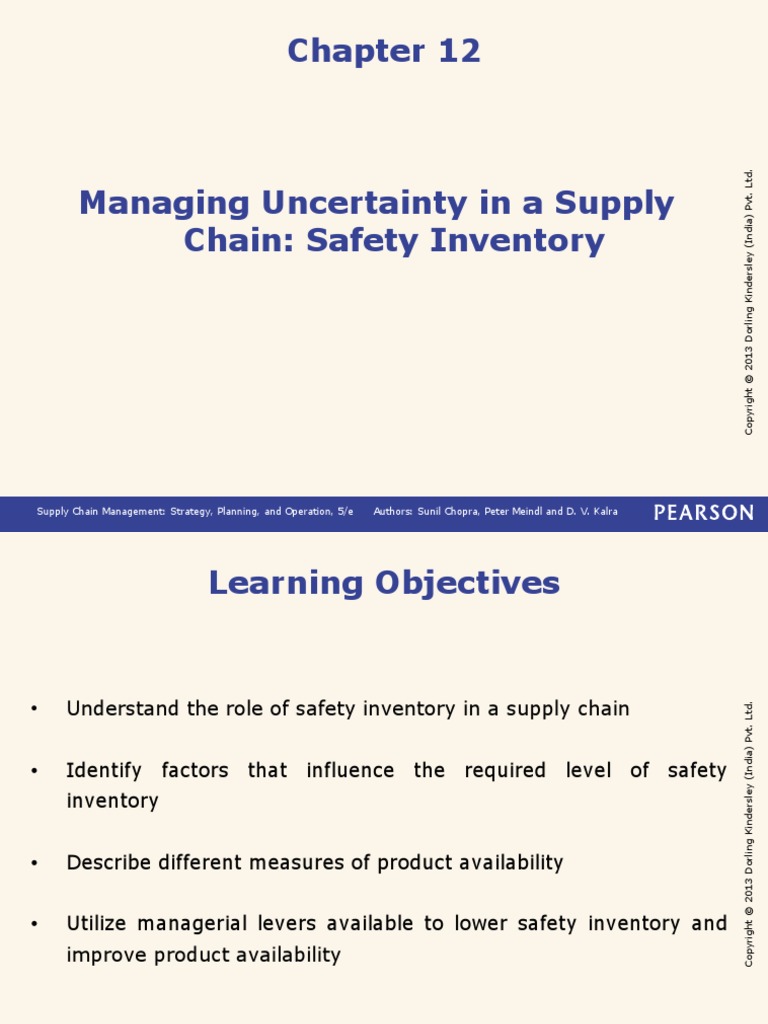 Chapter 12 Safety Inventory Inventory Supply Chain