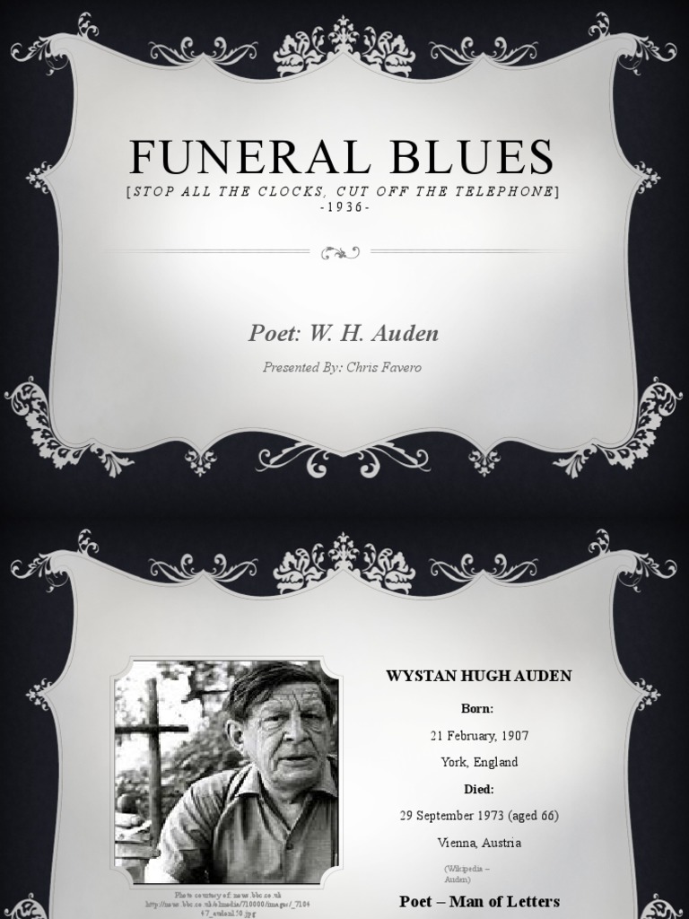Poetic Power Point W.H. Auden Funeral Blues Poetry