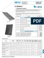 Energia Solar Termica. Tarifa de Precios. Escosol
