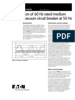 Application of 60 HZ Rated Medium Voltage Vacuum Circuit Breaker at 50 HZ PDF