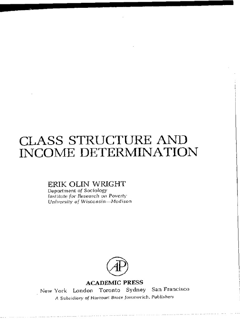 Erik Olin Wright Class Structure And Income Determination Download