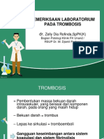 PEMERIKSAAN LAB PADA TROMBOSIS-dr - Zelly - 2016